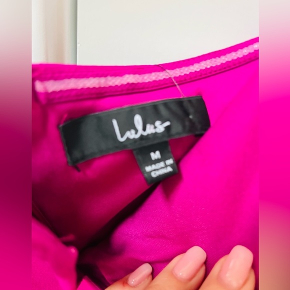 NWT cute stretchy purple/fuscia off the shoulder mini dress size medium - Picture 4 of 8